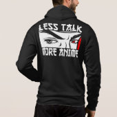 Minder praatje meer animum - grappige Anime Hoodie (Achterkant)
