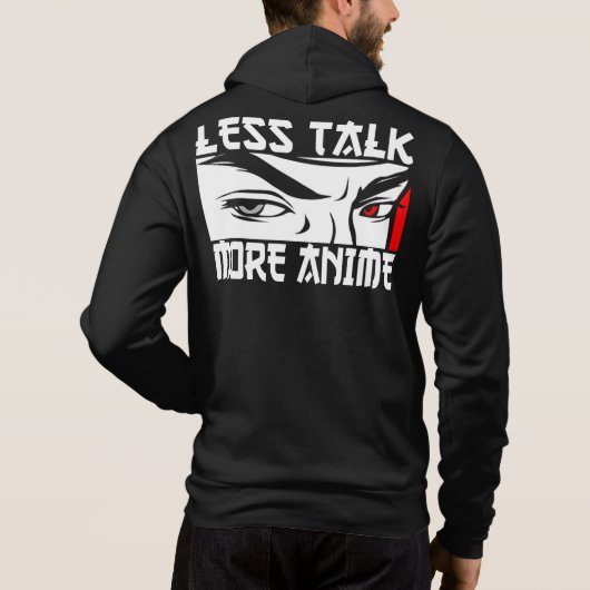 Minder praatje meer animum - grappige Anime Hoodie (Achterkant)