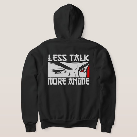 Minder praatje meer animum - grappige Anime Hoodie (Laag Achter)