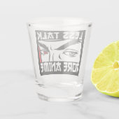 Minder praatje meer animum - grappige Anime Shot Glas (Achterkant)
