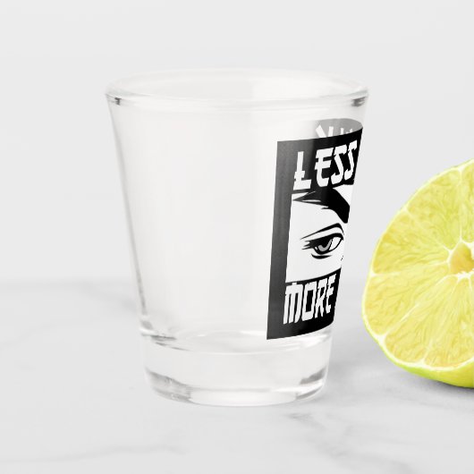 Minder praatje meer animum - grappige Anime Shot Glas (Links)