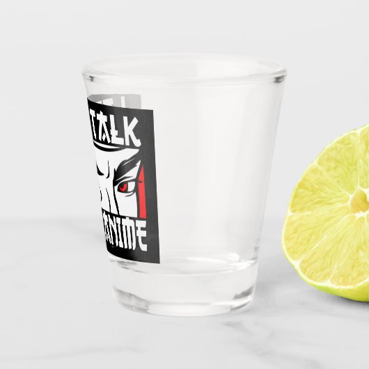 Minder praatje meer animum - grappige Anime Shot Glas (Rechts)