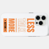 minder praten, meer actie Case-Mate iPhone case (Achterkant (horizontaal))