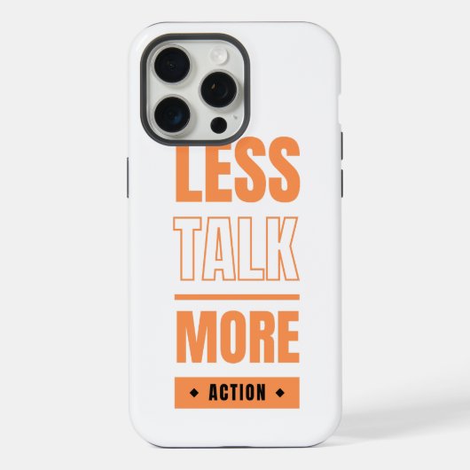 minder praten, meer actie iPhone hoesje (Achterkant)