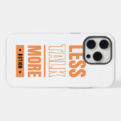 minder praten, meer actie iPhone hoesje (Achterkant horizontaal)