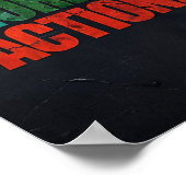 "Minder praten, meer actie" Motivatie Poster (Hoek)