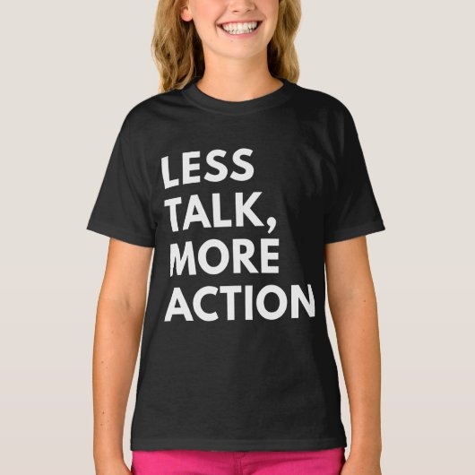 MINDER PRATEN MEER DOEN T-SHIRT (Voorkant)