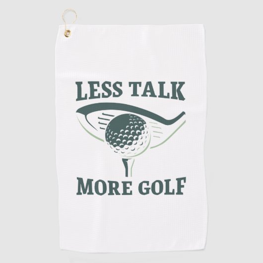 Minder Praten Meer Golf Golfhanddoek (Voorkant)