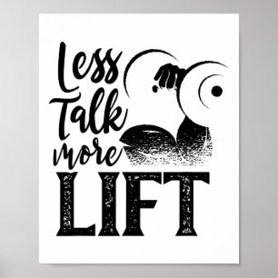 Minder Praten Meer Hef Gewichtheffen Gym Workout F Poster