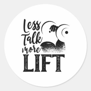 Minder Praten Meer Hef Gewichtstraining Fitnesscen Ronde Sticker