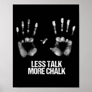 Minder Praten Meer Krijt Cadeau Boulder Handafdruk Poster