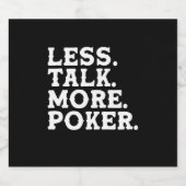Minder praten meer poker bier etiket (Enkel label)