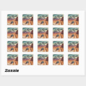 Minder praten. Meer resultaat Vierkante Sticker (Vel)