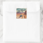 Minder praten. Meer resultaat Vierkante Sticker (Tas)