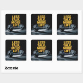 Minder Praten, Meer Succes Vierkante Sticker (Vel)