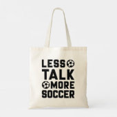 Minder praten meer voetbal tote bag (Achterkant)