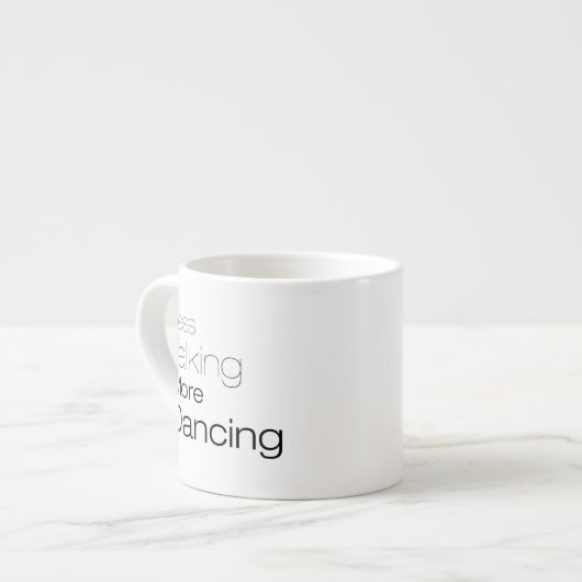 Minder praten over meer dansen espresso kop (Links)