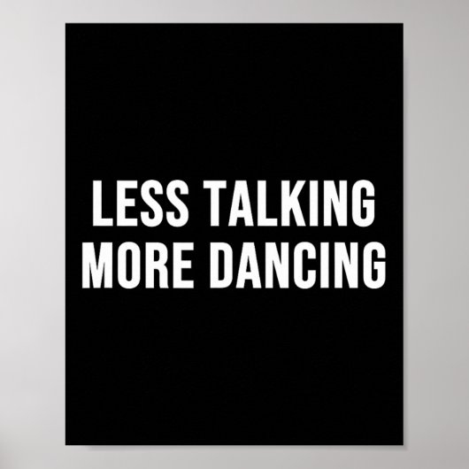 Minder praten over meer dansen poster (Voorkant)