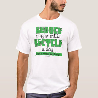 minder puppy molens recyclen een hond t-shirt