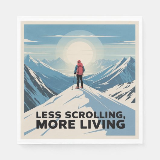 Minder scrollen, meer leven servet (Voorkant)