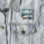 Minder Scrollen, Meer Leven Vierkante Button 5,1 Cm (In situ)