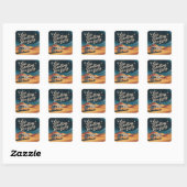 Minder scrollen, meer leven vierkante sticker (Vel)