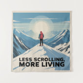 Minder Scrollen, Meer Leven Wandkleed (Voorkant)
