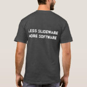 Minder Slideware Meer software T-shirt (Achterkant)