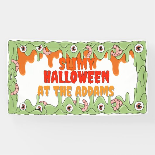 Minder slijmerige Halloween Banner (Horizontaal)