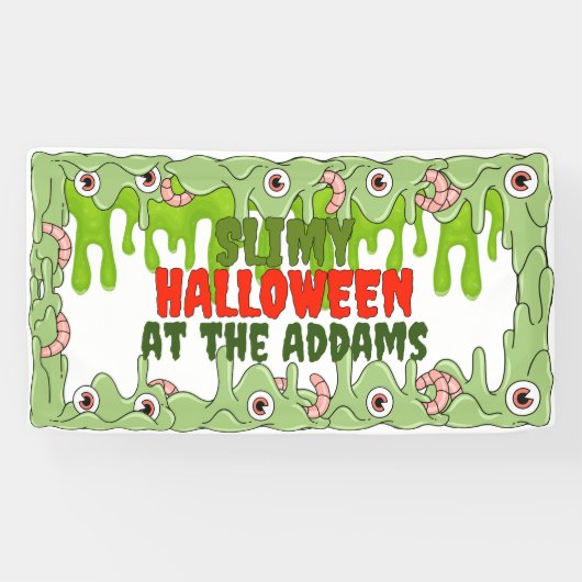 Minder slijmerige Halloween Banner (Horizontaal)