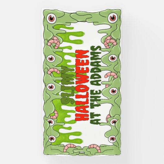 Minder slijmerige Halloween Banner (Verticaal)