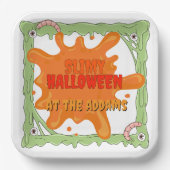 Minder slijmerige Halloween Paper Bord (Voorkant)
