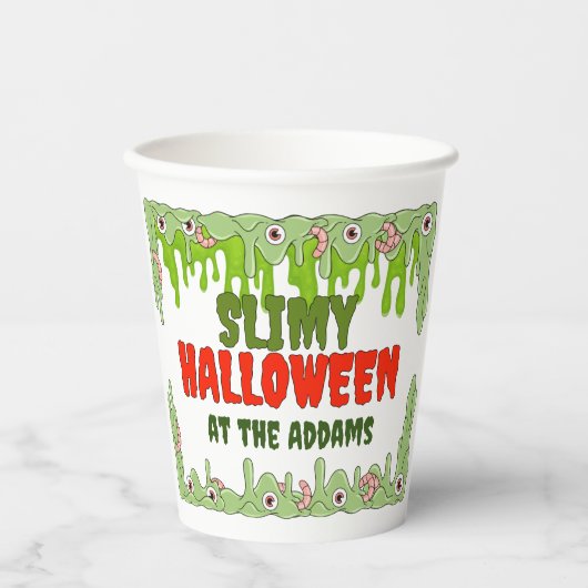 Minder slijmerige Halloween Paper Cup Papieren Bekers (Voorkant)