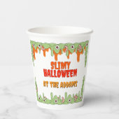 Minder Slimy Halloween met verborgen vrienden Papi Papieren Bekers (Achterkant)