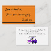 Minder snel parkeren visitekaartje (Voorkant / Achterkant)