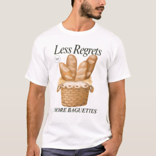 Minder Spijt Meer Baguette Grappig Frans Brood T-shirt
