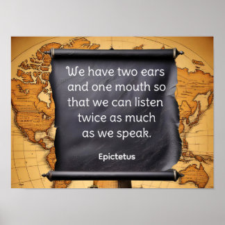 MINDER SPREKEN MEER LUISTEREN (Matte) Poster