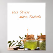 minder stress betekent meer faciaal , spa poster (Voorkant)
