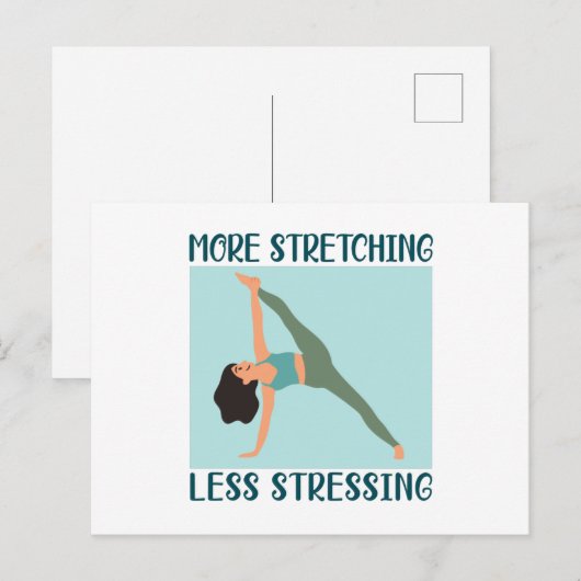 Minder stress bij het rekken briefkaart (Voorkant / Achterkant)