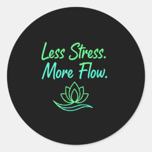 Minder Stress Meer Flow Yoga Meditatie Mindfulness Ronde Sticker
