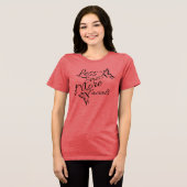 Minder stress meer gezichtsbehandelingen met vlind Tri-Blend shirt (Voorkant volledig)