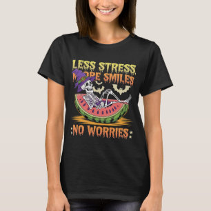 Minder stress, meer glimlachen: Halloween Skeleton T-shirt