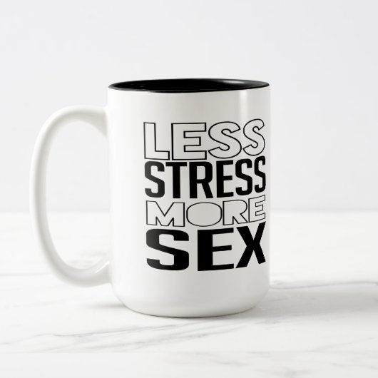 Minder Stress Tweekleurige Koffiemok (Links)