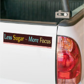 Minder suiker ~ Meer focus Bumpersticker (Op Truck)