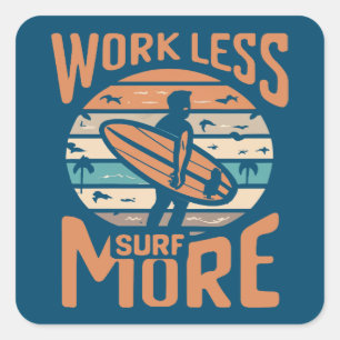 Minder Surf werken meer Vierkante Sticker