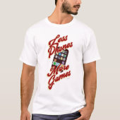 Minder telefoons meer games Funny Game Night T-shirt (Voorkant)