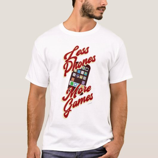 Minder telefoons meer games Funny Game Night T-shirt (Voorkant)