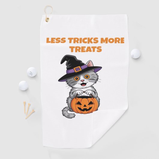 Minder Trucs Meer Treats Halloween Gifts Classic T Golfhanddoek (Insitu)