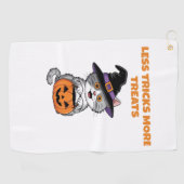 Minder Trucs Meer Treats Halloween Gifts Classic T Golfhanddoek (Horizontaal)
