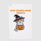 Minder Trucs Meer Treats Halloween Gifts Classic T Golfhanddoek (Voorkant)
